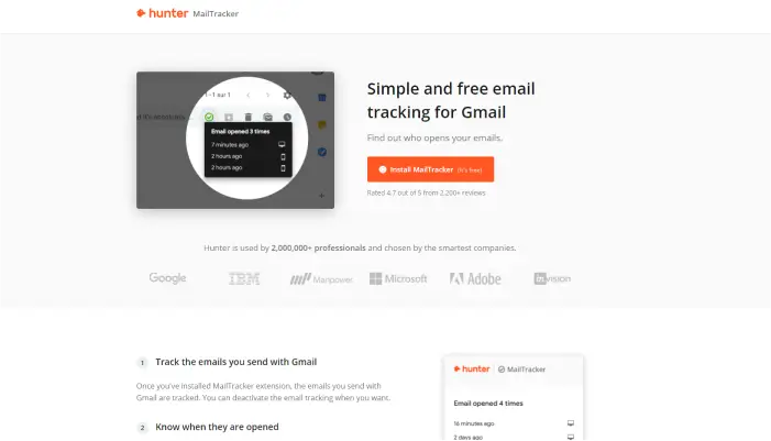 Mailtracker by Hunter